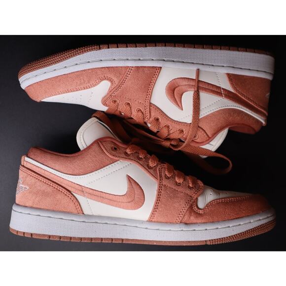 Nike Air Jordan 1 Low SE Canvas Sky J Orange FN3722-801 Womens New - Picture 3 of 11